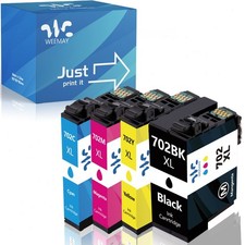 4PK 702XL  T702XL Ink Cartridges For Epson WorkForce Pro WF-3720 WF-3730 WF-3733 picture