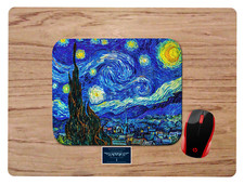 STARRY NIGHT VAN GOGH DESIGN MOUSE PAD MOUSEPAD MAT NON-SLIP HOME OFFICE GIFT  picture