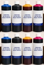 8 x COMPATIBLE BULK INK REFILL FOR MEMJET LABEL PRINTERS CYMK - 8 LITERS picture