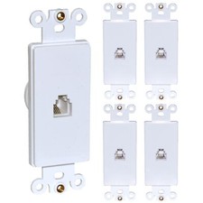 Decora Single Phone Jack Insert For Decorator Wall Plates For Rj11 Telephone Cab picture