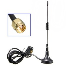 433 MHz GSM GPRS 3dBi Gain Omni, 6 Inches Antenna w Magnetic Base 5ft Coax SMA M picture