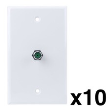 Construct Pro Wall Plate with 3.0 GHz F-81 Connector (10 Pack, White) picture