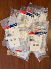 Lot of (29) Leviton 41080-6WP QuickPort Single-Gang Wallplate 6 Port White picture