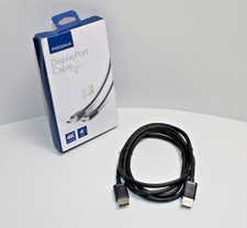 Display Port Male Cable 6ft 4K Ultra HD 21.6 Gbps Original Nickel and 24k Gold picture