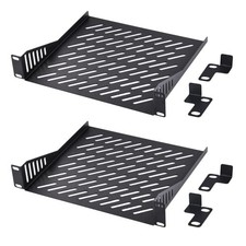 2 PCS 1U Rack Mount Shelf for 10 inch Server Rack, 7.87