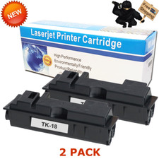 2 PK TK-18 TK18 Black Toner Cartridge For Kyocera Mita PRINTER FS-1020D FS-1020N picture