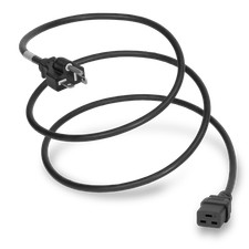 5 Pack of NEMA 5-20P C19 20A 125V 12/3 SJT Power Cord - Black - 6ft picture