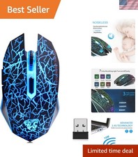 M2 Wireless Mouse - Rechargeable, Soundless Clicks & Cool LED Lights for Gamers picture