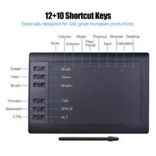 10x6 Inch Professional Graphics Drawing Tablet 12 Express Keys With 8192 QGKD picture
