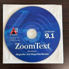 Ai Squared ZoomText Magnifier & Reader Version 9.1 CD w/ Serial Number picture