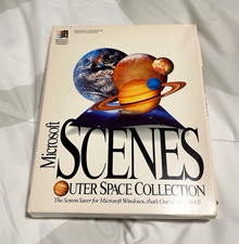 Microsoft Scenes Outer Space Collection Windows 3.1 3.5” Floppy Disks Vintage picture