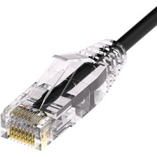 Unirise - CS6A-12F-BLK - Unirise ClearFit Slim 28AWG Cat6A Patch Cable, picture