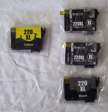 E-Z Ink 220XL Ink Cartridge Set 4 Pack XL 3 Black 1 Yellow picture