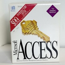 Microsoft Access Relational Database Management Windows Software 3.5” Disk Set picture