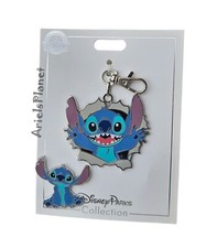 Disney Parks Lilo & Stitch Lanyard Medal & Pin Set Bag Charm with Lobster Claw picture