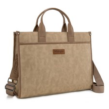 Wrangler Laptop Bag for Women 15.6 Inch Vintage Work Tote Large, Tan picture