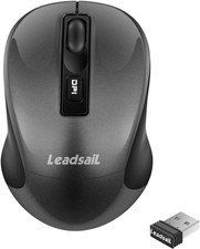 Wireless Slim Cordless Mouse, 2.4G USB Mouse for Laptop, Desktop, Macbook - Less picture
