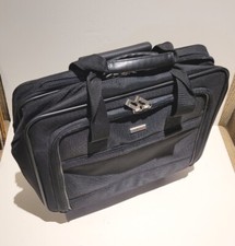 SOLO Classic Rolling Black Notebook Laptop Travel Case B100-4 Carry On Excellent picture