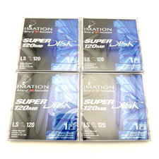 Lot of 4 Sealed Imation SuperDisk 120MB LS-120 Diskettes Vintage Computer Media picture