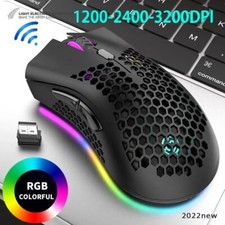 BM600 Rechargeable Gaming Mouse USB 2.4G Wireless RGB Light Honeycomb picture