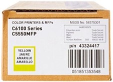 GENUINE FACTORY SEALED OKI 43324417 Yellow Toner Cartridge C6100 C5550MFP  picture