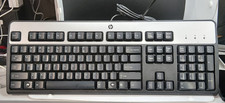 Genuine HP Wired USB Keyboard Silver/Black | SK-2885 picture