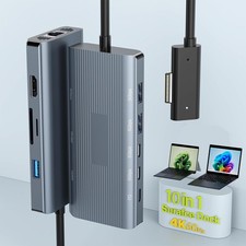 10in1 Docking Station, 4K HDMI Ethernet Hub for Surface Devices picture