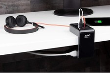 APC Desk Surge Protector 6 Outlet 4 USB Clamp Mount Power Strip picture