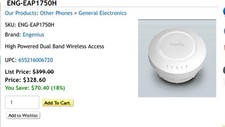 Engenius N-EAP1750H Quantum Beam Dual Band Indoor Wireless Access Point NEW picture
