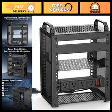 6U Mini Server Rack 10 Inch, Compact Network Rack with PDU Power Supply picture