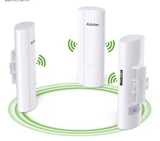 3PCS Wireless Bridge Kit, Gigabit Point to 2 Points Outdoor WiFi Bridges for 3Km picture