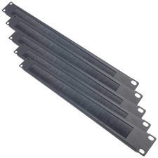 5 Pack 1U Horizontal Rack Mount Brush Cable Management Panel - Neat Organization picture