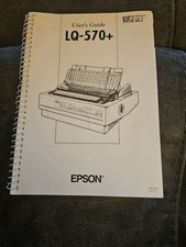 Vintage User Guude Book Maual EPSON LQ-570+ picture