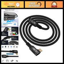 90° Right Angle USB C Extender 3.3FT, 40Gbps Data, 240W Charging, 8K Video picture