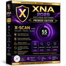 XNA 2025 Premier Edition PC Security Antivirus Software CD Windows 10/11 NEW picture