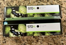 Lot of  2  HP 970XL Genuine Ink , Black  Fresh Ink Exp. January 2027 picture
