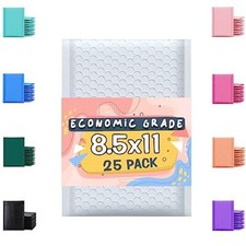 Economic Grade Bubble Mailers 8.5x12 25 Pack 8.5x12 Inch - 25 pack White picture