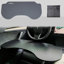 Frins Foldable Desk Food Tray (PU Leather) for Tesla Model Y Model 3 S X Y Ju... picture