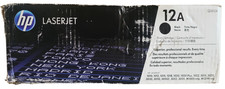 HP LaserJet 12A Black Q2612A Print Cartridge New Sealed With Open Rough Box picture