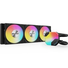 MONTECH HyperFlow ARGB 360mm AIO CPU Liquid Cooler, 3 ARGB Fans, Black picture