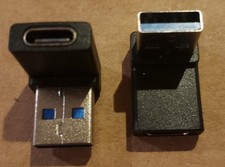 2Pack Right Angle USB Type-C Female Adapter 90 Degree To USB Male  Adapter picture