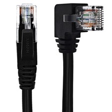 XANHAM 90 Degree Cat 6 Ethernet Cable Right Angle 3.3FT RJ45 3.3 ft, Black picture