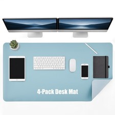 4-Pack Large Leather Desk Mat 90x40cm – High Quality Waterproof Office Desk Pad picture