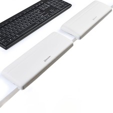 2 PCS White LShaped PU Leather Memory Foam Desk Edge Cushion 11.8x3.9 Inch picture