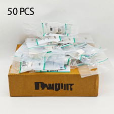 50×Cat 6 Keystone Punchdown Jack Module For Panduit NK688MAW, Arctic White NEW picture