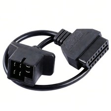 Adapter Fit for OBD1 to OBD2 6pin to 16pin Diagnostic Scanner for Jeep 6P picture