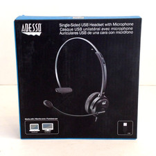 Adesso Xtream P1 Single-Sided USB Wired Headset with Microphone Black NEW picture