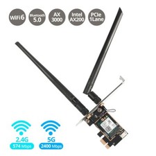 SIIG WiFi 6 Dual Band Ethernet PCIe Card Adapter Add On Network- AX3000 picture