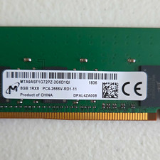 Micron 8GB DDR4-2666V ECC Registered RDIMM 288P MTA9ASF1G72PZ-2G6D1QI picture