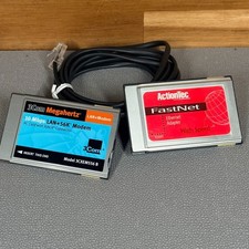 3Com 3CXEM556B 56K LAN Modem Actiontec PE-200A PCMCIA Card Lot Vintage picture